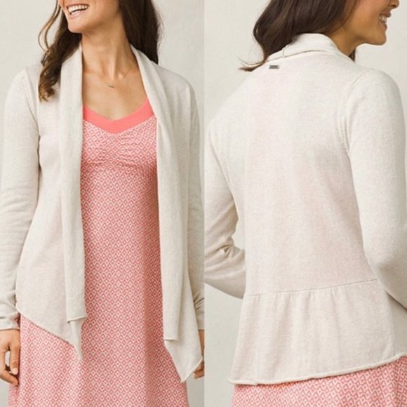 Prana Sweaters - 💲 PRANA Cream Open Cardigan Georgia Wrap Large